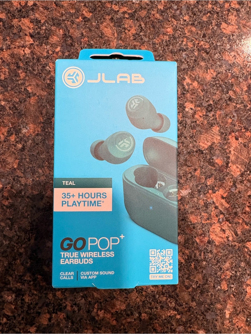 JLab Go Pop True Wireless In-Ear Bluetooth Earbuds - Teal, New, still sealed!